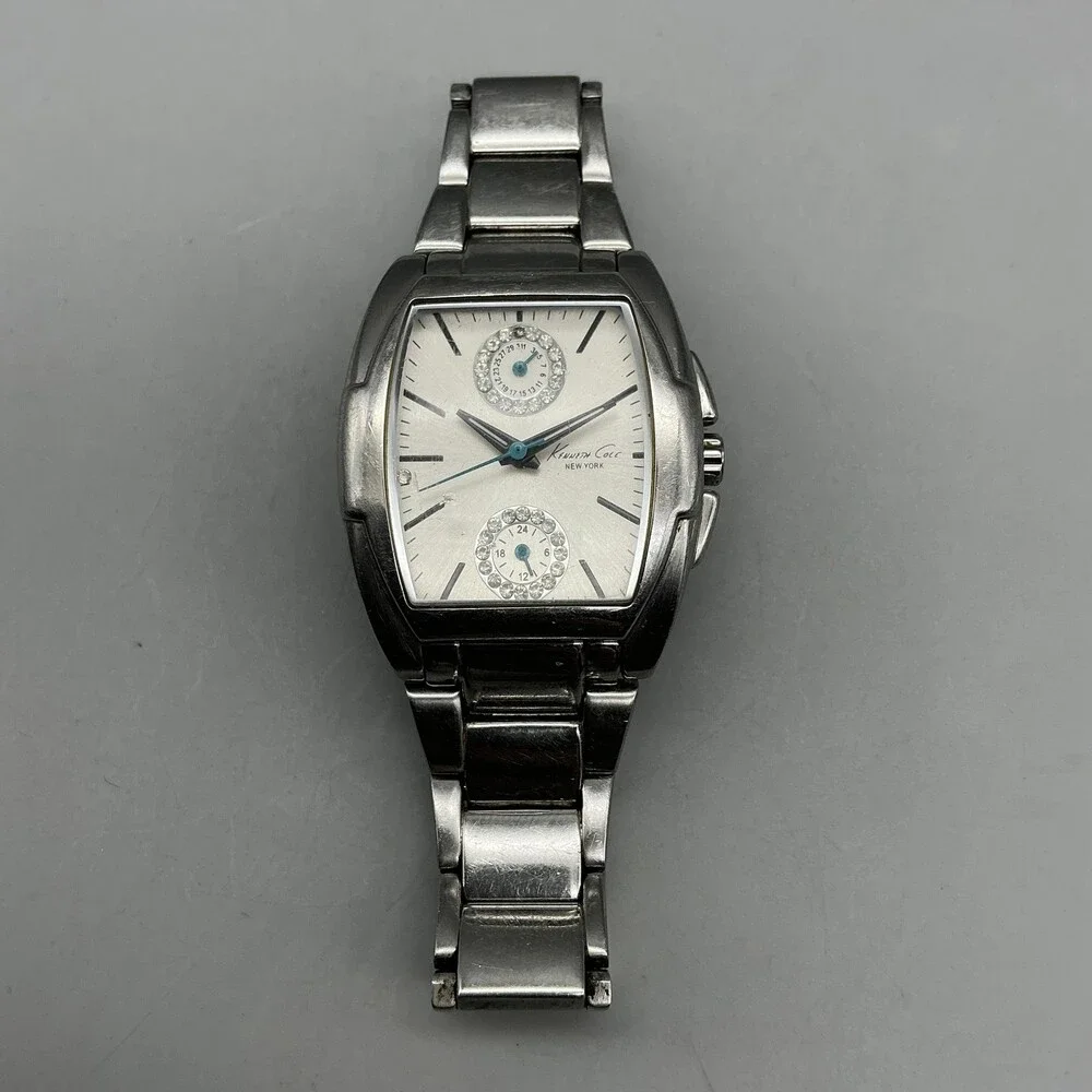 Kenneth Cole Womens Watch 29mm Silver Tone Stainless Bracelet New Battery 6.25